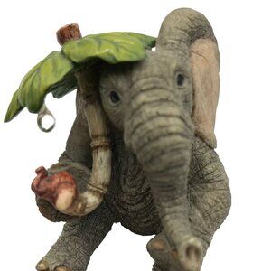 Tuskers Raindrop Elephant Figurine Hand Painted & Crafted Cute Animal Decor 9079
